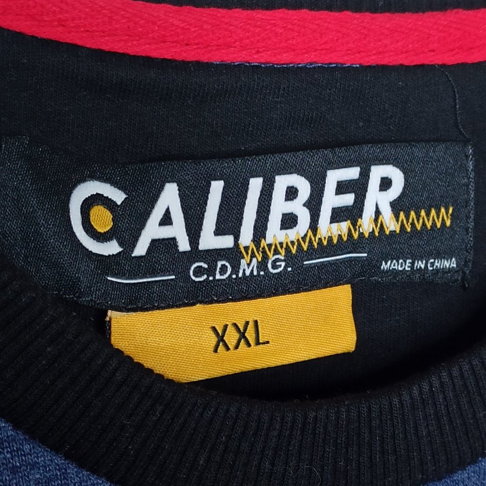 Caliber Men's Sweater Size XXL Navy Blue Long Sleeves Comfort Round Neck Comfort - Picture 5 of 8